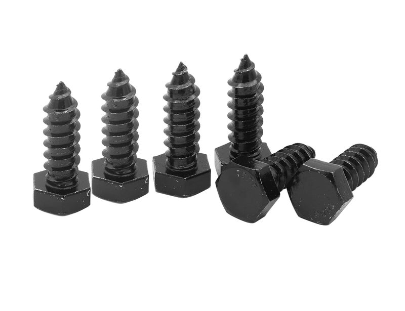 LBY 10pcs 1/2" x 1-1/2" Lag Screws, Hex Head Lag Screws Bolts, Wood Screws, 304 Stainless Steel, (Black) - Image 1